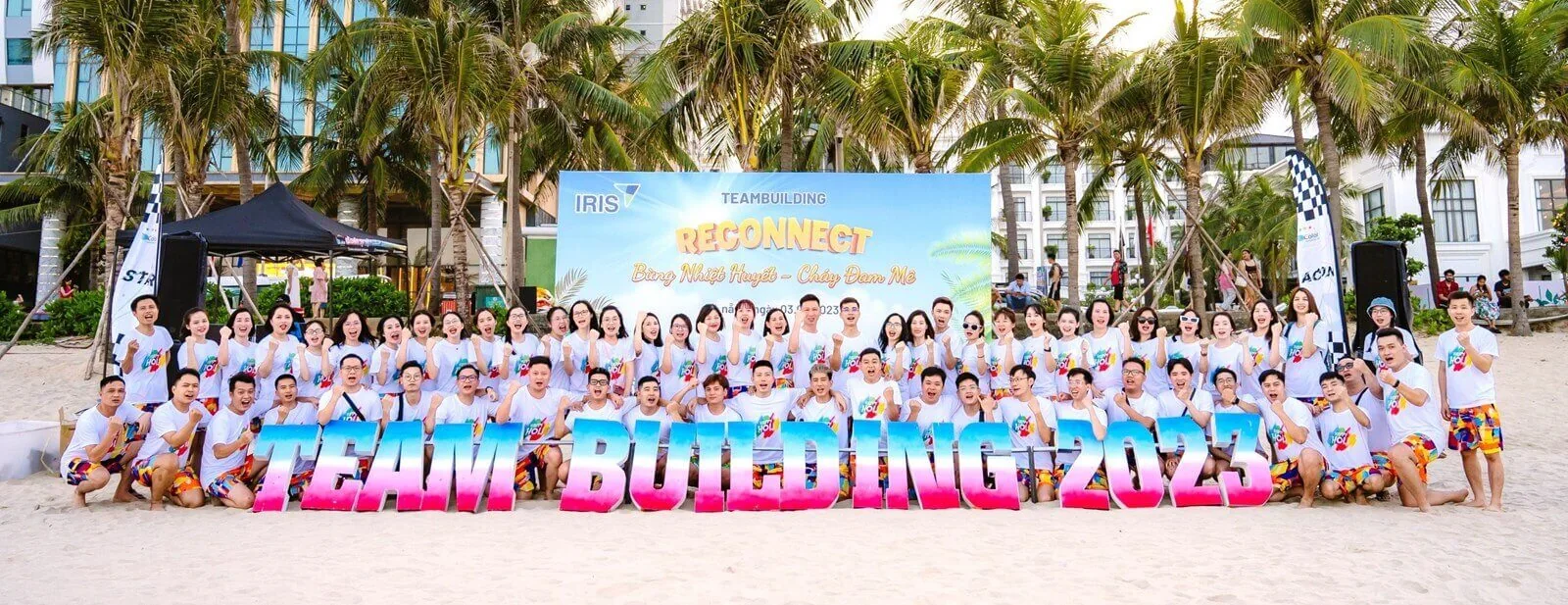 Iris team members at a 2023 team-building event